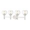 Z-Lite Sutton Vanity, 4-Light, 31.5 In.W x 7 In.L x 10.25 In.H, Brushed Nickel/Clear 7502-4V-BN - alternate 1